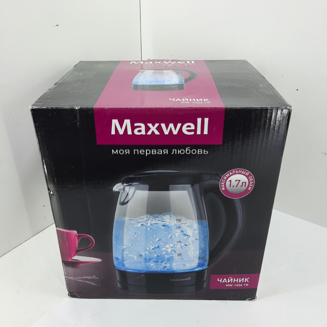 2̶5̶9̶0̶ Электрочайник Maxwell MW-1004 TR 6468/3219 (+). Картинка 2